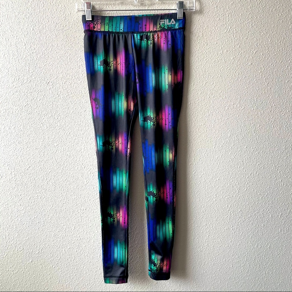 Fila Girls Rainbow Workout Leggings Medium (10-12) Active Sporty